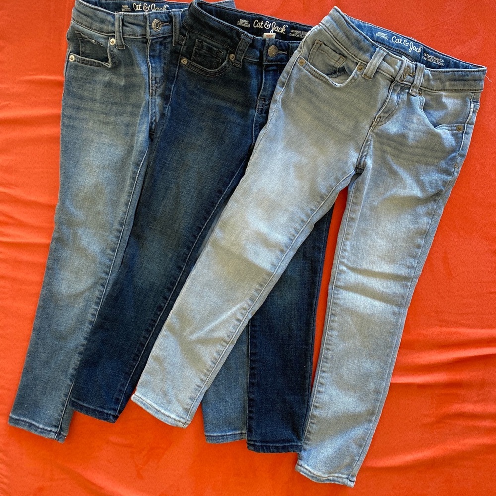 3 pair of Cat and Jack skinny ultimate stretch size 6 jeans